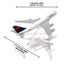 Delta airplane model toy diecast Jet Boeing 747 Passenger plane